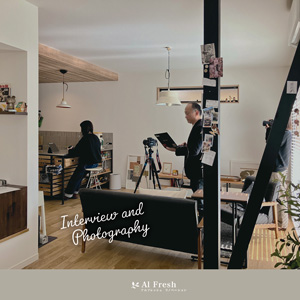 ウッドワン キッチン 取材 撮影風健