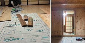 耐震シェルター 施工中 写真